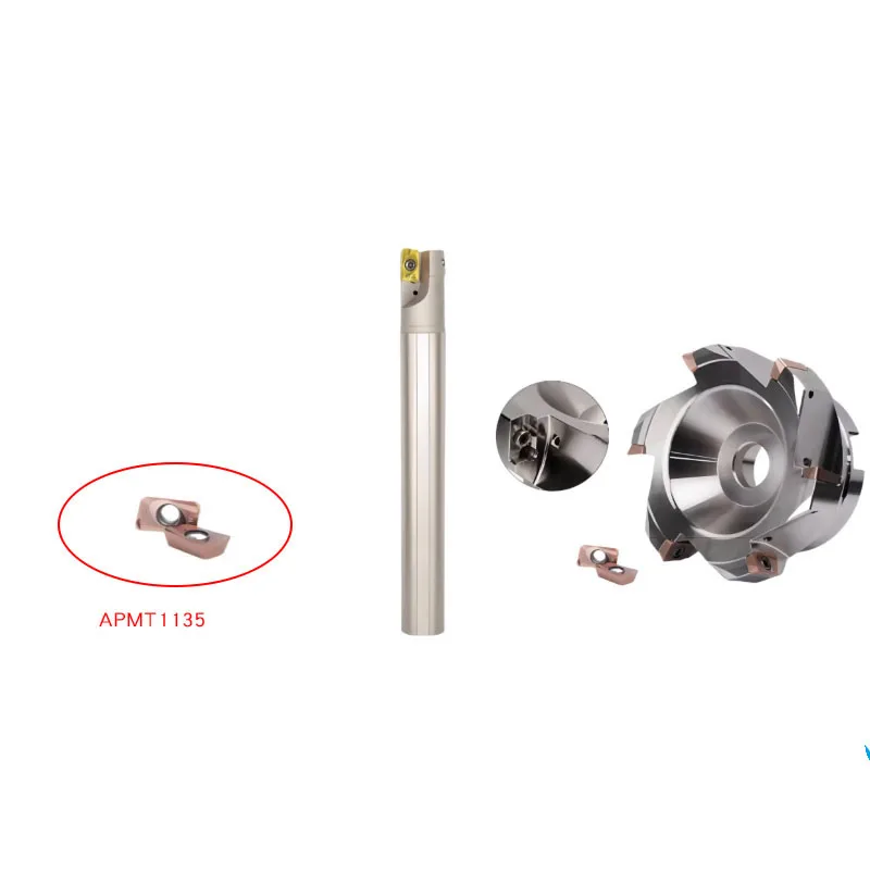 

BAP 300R Фрезы с квадратным плечом для чернования расточных инструментов с ЧПУ APMT1135 Антивибрационная торцевая фреза под прямым углом