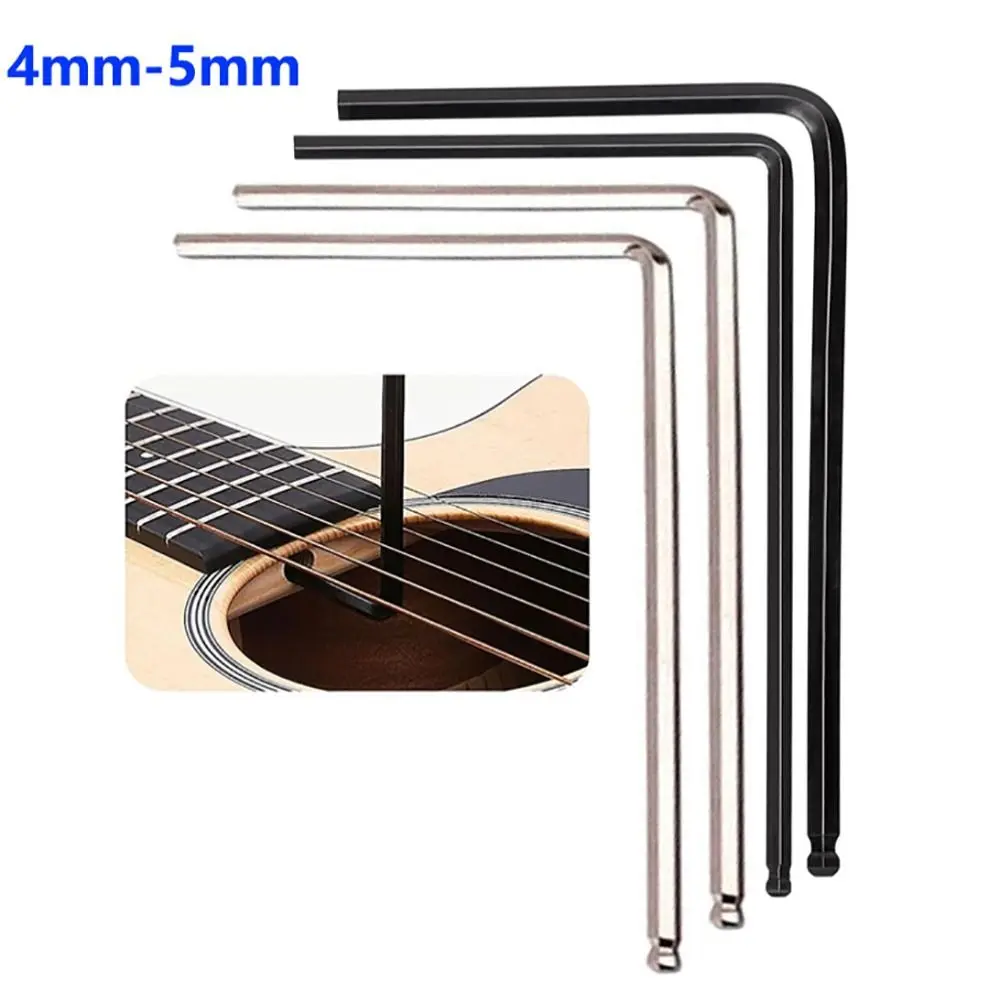 New Metal Ball End Guitar Truss Rod Tool 4mm/5mm Guitar Tool Acoustic Guitar Wrench Adjustable Regular Hex Wrench Truss Rod