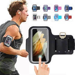 Outdoor sportowa opaska na ramię etui na iPhone 14 13 Xiaomi Huawei Men Men Running Arm band uchwyt na telefon uniwersalny 5-7 calowy smartfon