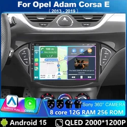 2din Android 15 Car Radio Multimedia Video Player For Opel Adam 2013 - 2016 for Corsa E 2015 - 2019 Audio Stereo CarPlay Auto 4G