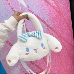 Sanrio Bag Anime Cinnamoroll Backapck Children Plush Toys Kawaii Girls Stuffed Toy Backpacks Messenger Plushies Christmas Gifts