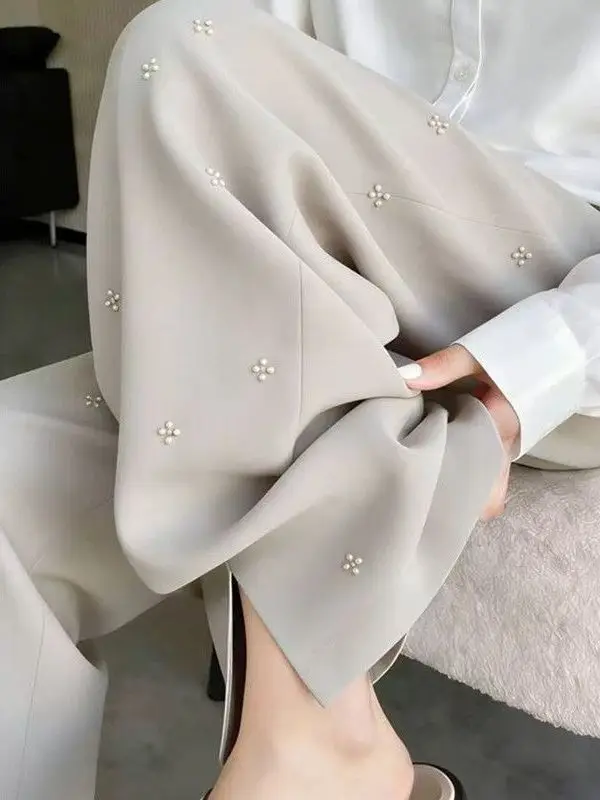 

Extra Large Size Women's Casual Pants High Waist Straight Leg Geometric Pattern Breathable Comfortable Summer Fashion