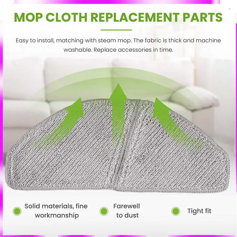 N98R Cleanable Microfiber Mop Cloths Replacement Parts For Midea S8+ M7 Pro Robotic Vacuum Cleaner