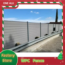 Green Aluminium Wpc Garden Fence Boards Waterproof Garden Aluminum Wpc Composite Fence Outdoor Wpc Fence Panels Post For Home