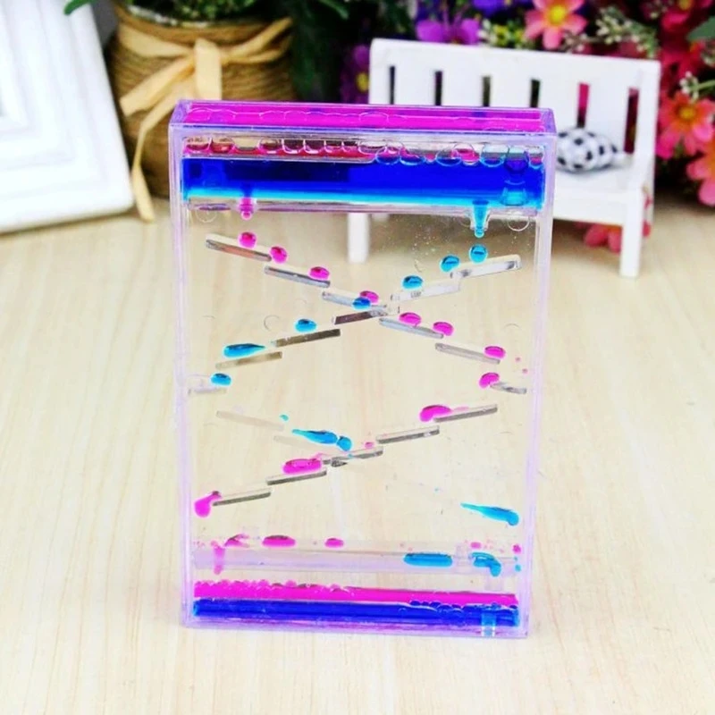 Hourglass Timer Mixed Color Two-color Oil Drop Ladder Liquid Water Oil Drop Creative Decoration Birthday Gift Timer Home Decor