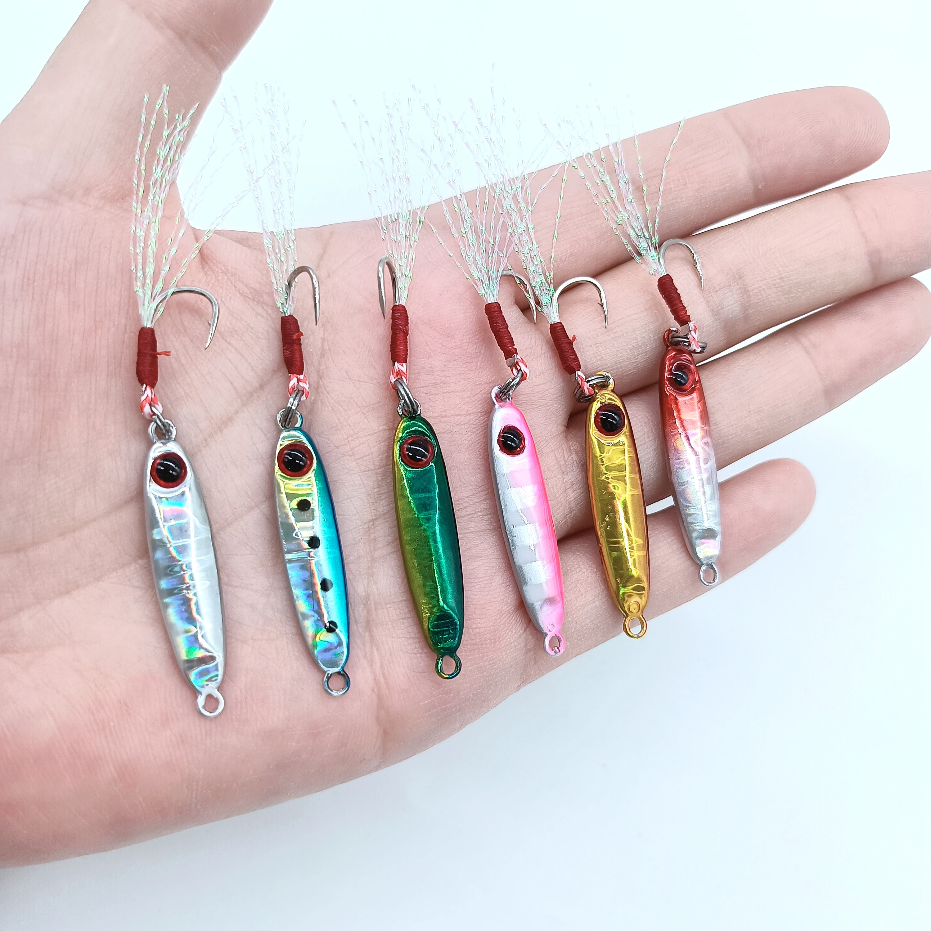 HOOFISH 1PCS Microjigging Angeln Locken 5,5g/32mm Mini Jig Köder Isca Künstliche Jig mit Einzel Haken angeln Zubehör – Detail 4