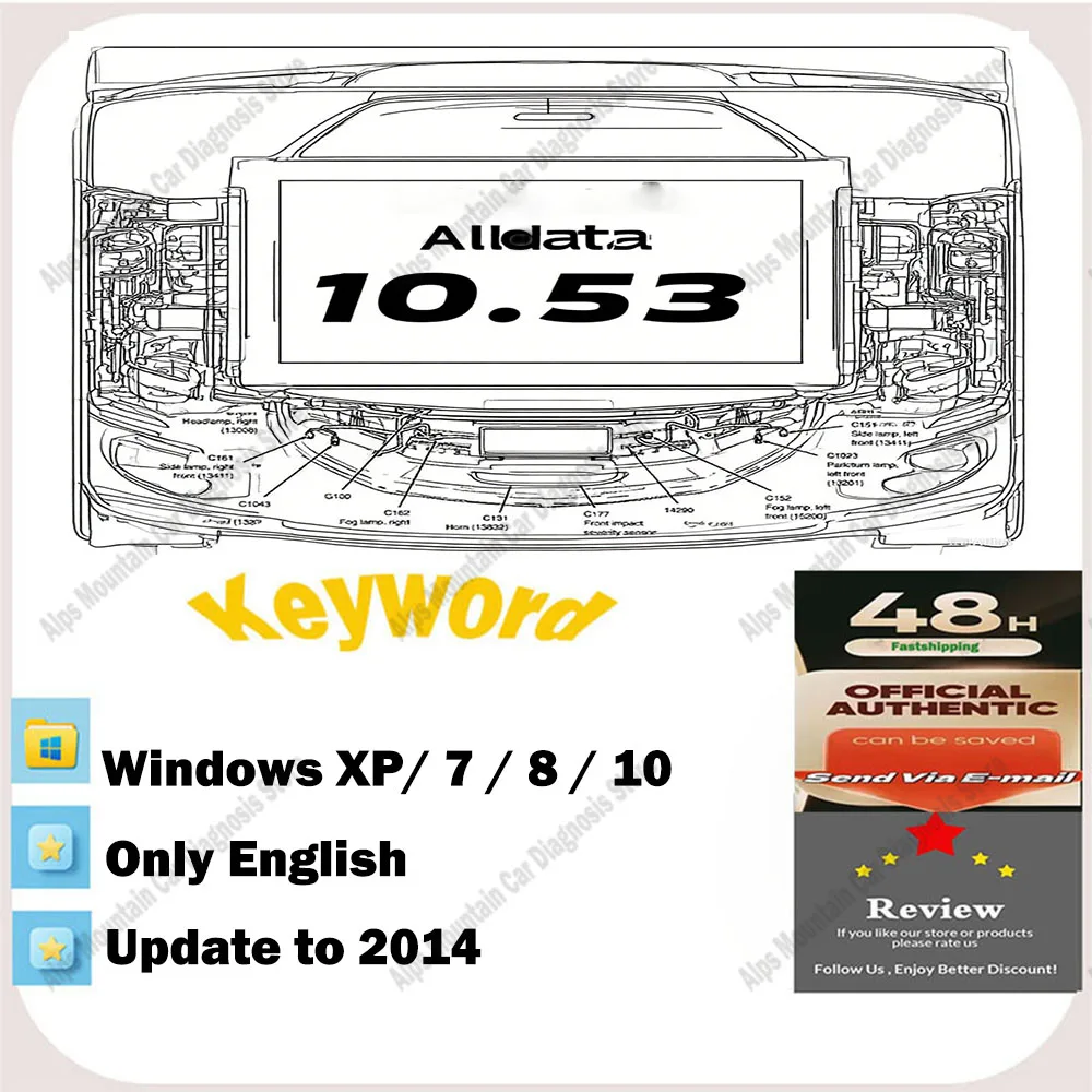 

Newest Alldata 10.53 Automotive Diagnostic Software provides all data technical support for cars and trucks with wiring diagrams
