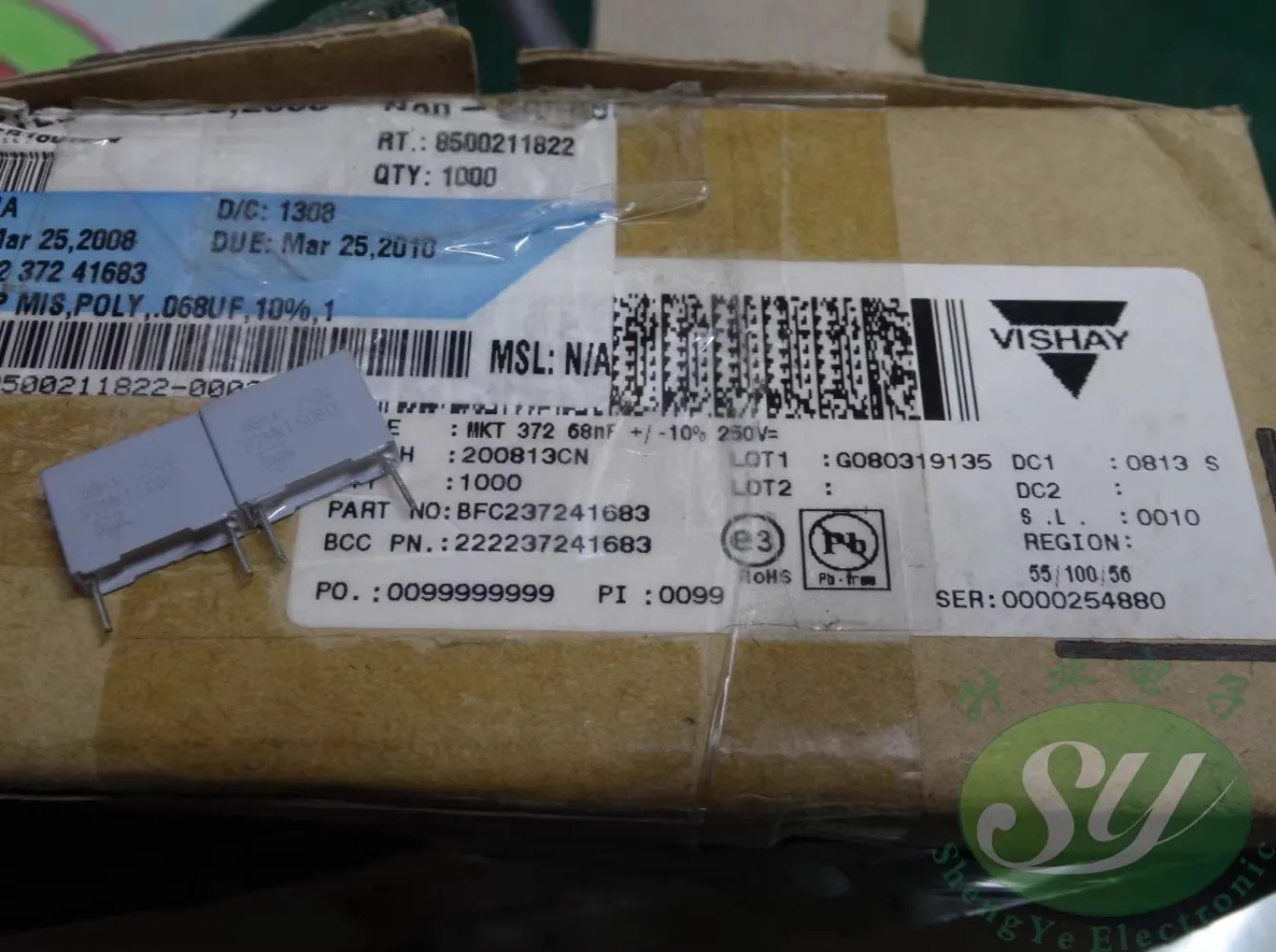 

20PCS MKT372 0.068uf/250v 68nf 683 New film capacitor 10MM