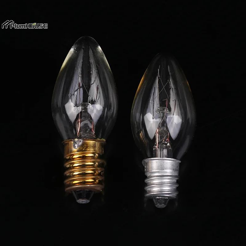 

1Pc C7 7W/10W E12/E14 Warm White Bulbs 110V/220V 55*22MM Christmas Chandelier Plug-in Flea Trap Salt Lamp Candle Light Decor