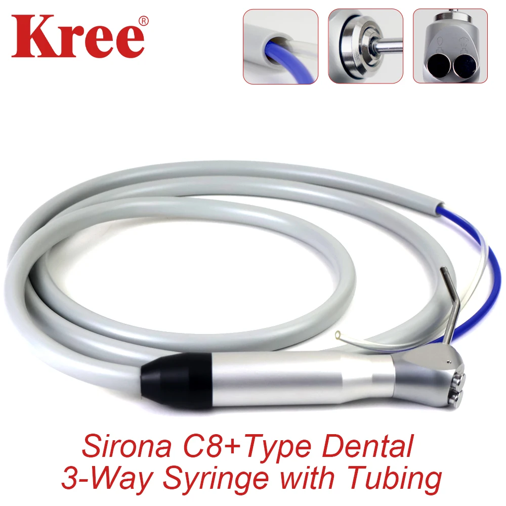 Jeringa Dental S*rona C8+ Triple de 3 Vías con Spray de Aire y Agua, Pieza de Mano para Jeringa Oral, Herramientas Accesorias
