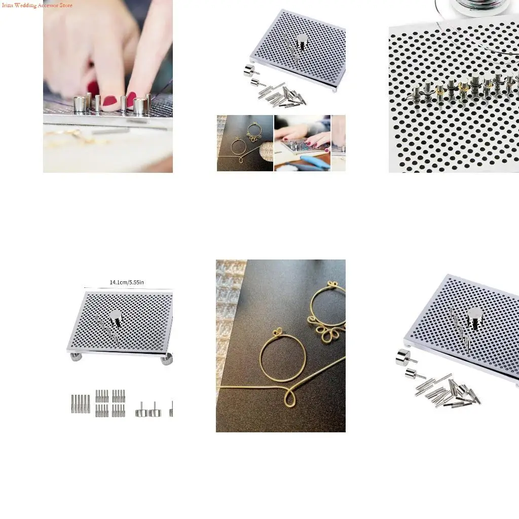 

G92D Convenient Wire Bending Jig Set Wires Shaping Tool Professional Aluminum Wire Looping Tool Jewelry Making Supplies