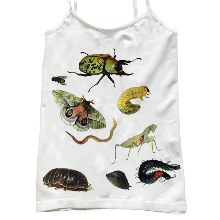 

2000s Y2k стиль печати майка без рукавов для женщин панк укороченный винтажный Готический Сказочный корсет для девушек гранж Танк эмо для девушек слитный