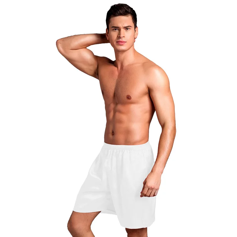 Men's Home Clothes Summer Satin Sleepers Elastic Waist Short Pants Casual Comfortable Home Clothes Sleepers Can be worn outside