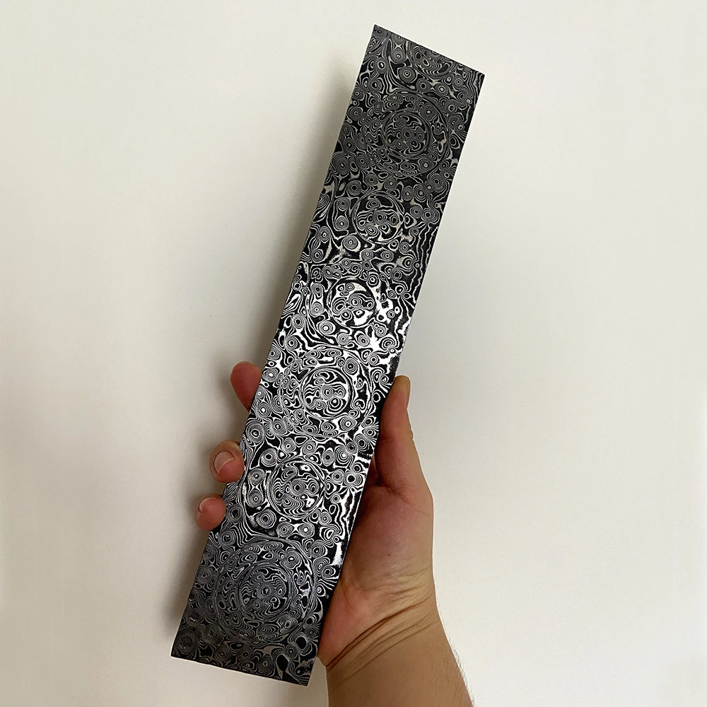 Damasco Faca de Aço Faça Você Mesmo Faca de Fazer Material Lâmina de Aço Novo Padrão Boleto Damasco Aço Inoxidável