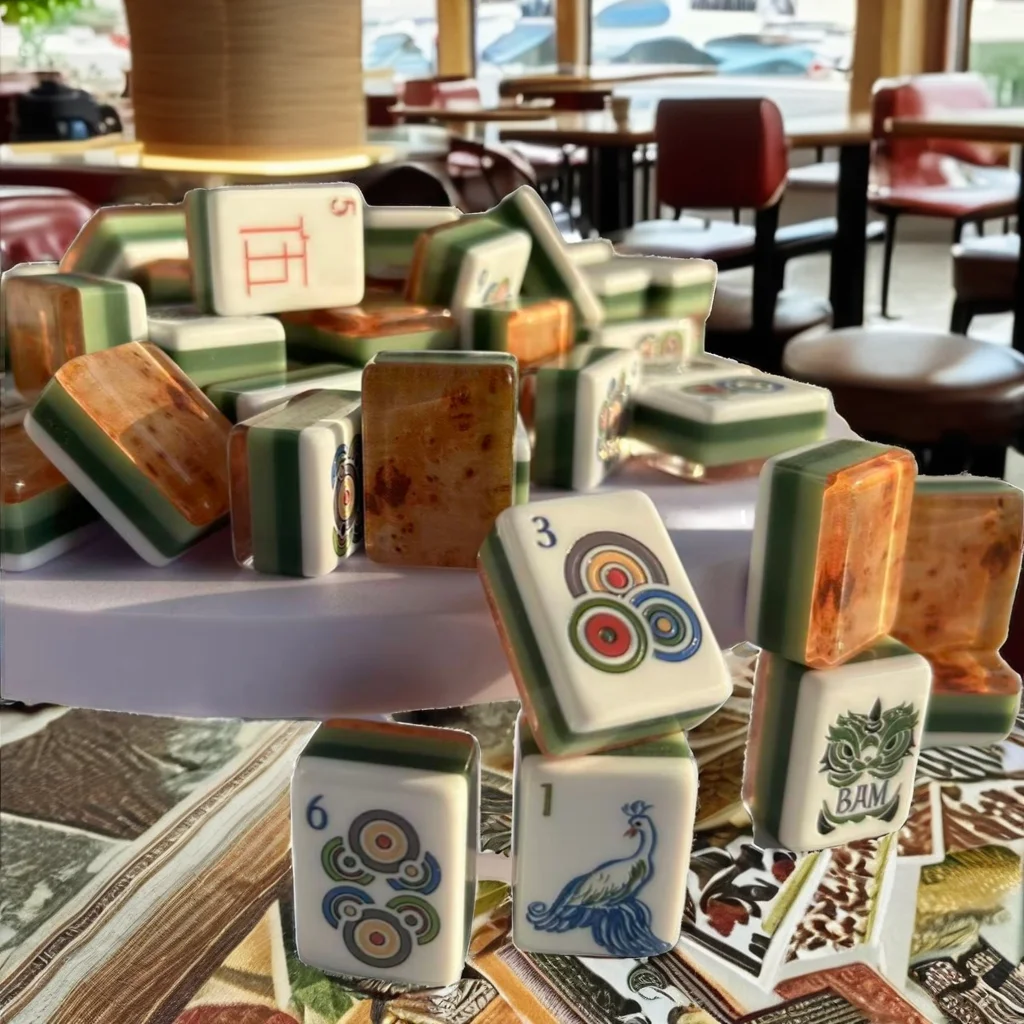 2026 Hot Sale High Quality Acrylic American Jewish Mahjong Tile Four Layers Portable Modern 4 Players Entertainment