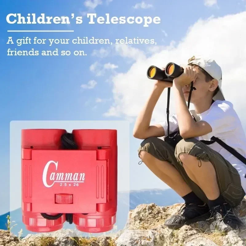 Children Colorful Binoculars HD 2.5 x 26 Telescope Outdoor Observing Tool Portable Telescope For Camping Hiking Traveling Sports