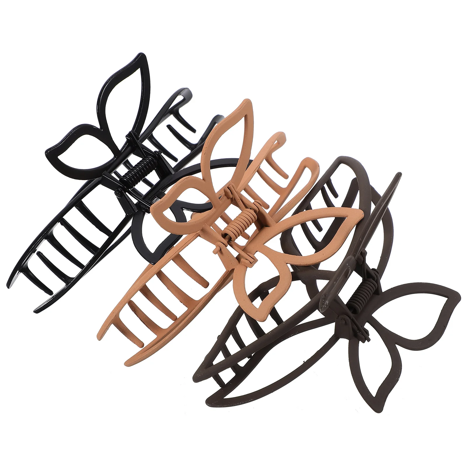 

3pcs Claw Clips Jumbo Plastic Clamps For Thick Hair Large Stylish Women Teen Girls Daily Wedding Party Use Durable Easy Hold