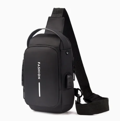 Men Anti‑Theft Password Lock Sling Chest Bag Waterproof Crossbody Bag Outdoor Travel Sports Motorcycle Fanny Pack