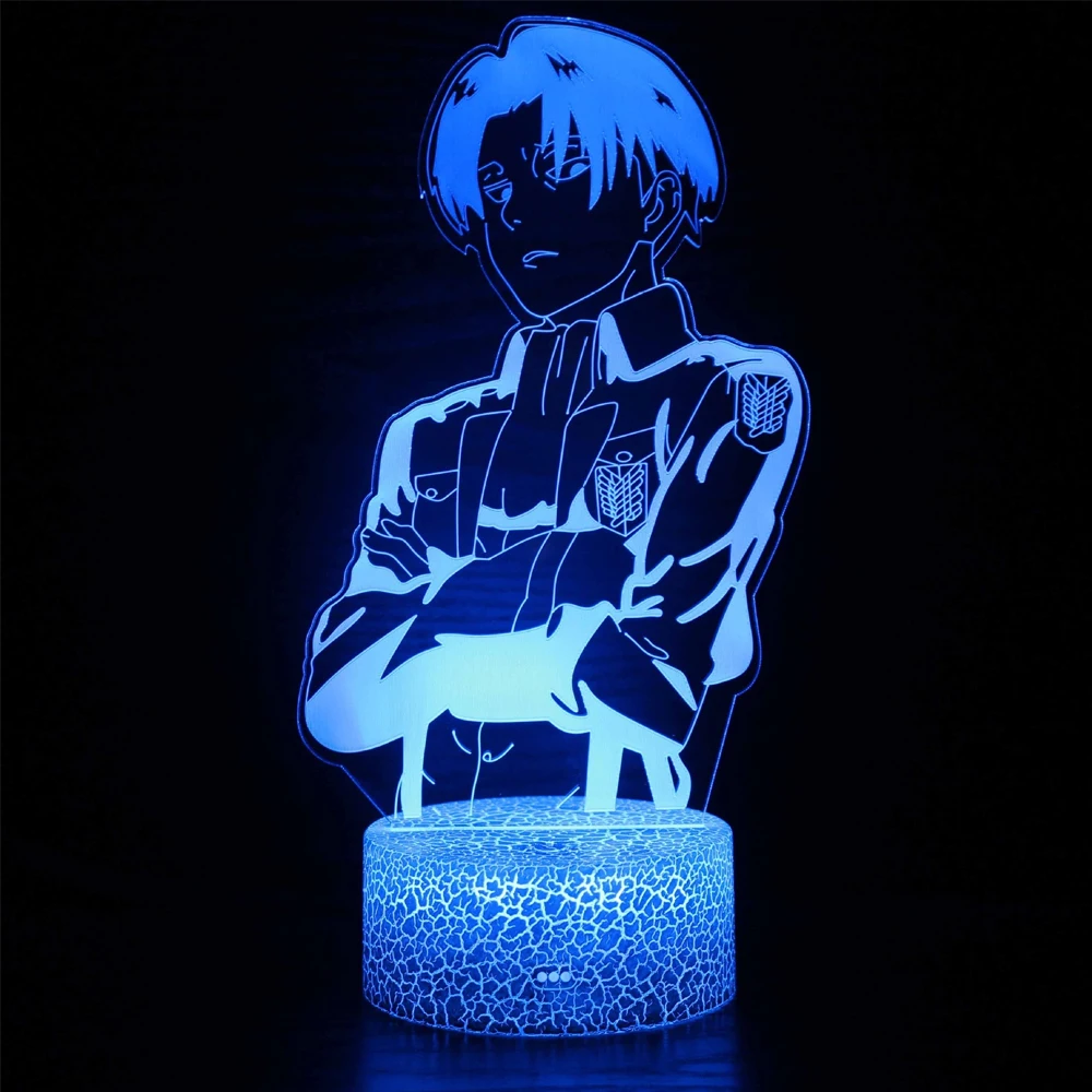 Anime Attack on Titan 3D Gamer Lamp LED Night Light 7/16 colors Remote Control Home Bedroom Figures Lamps Decorative gift