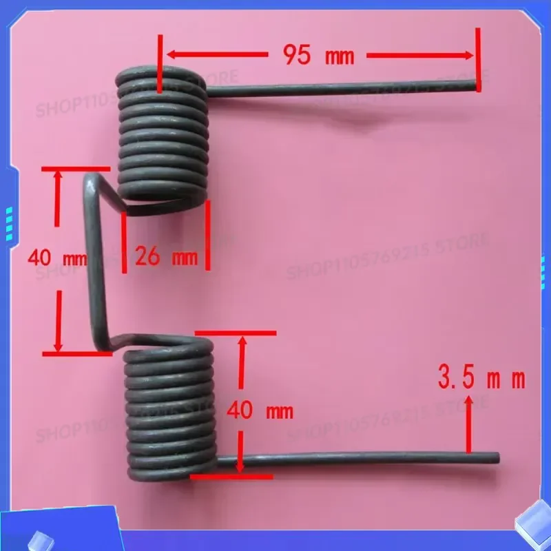 2PCS 90 Degree Right Angle Double Torsion Spring Large Wire Diameter 3.5mm 4.5mm Heavy Duty Metal Coil Springs for Industrial
