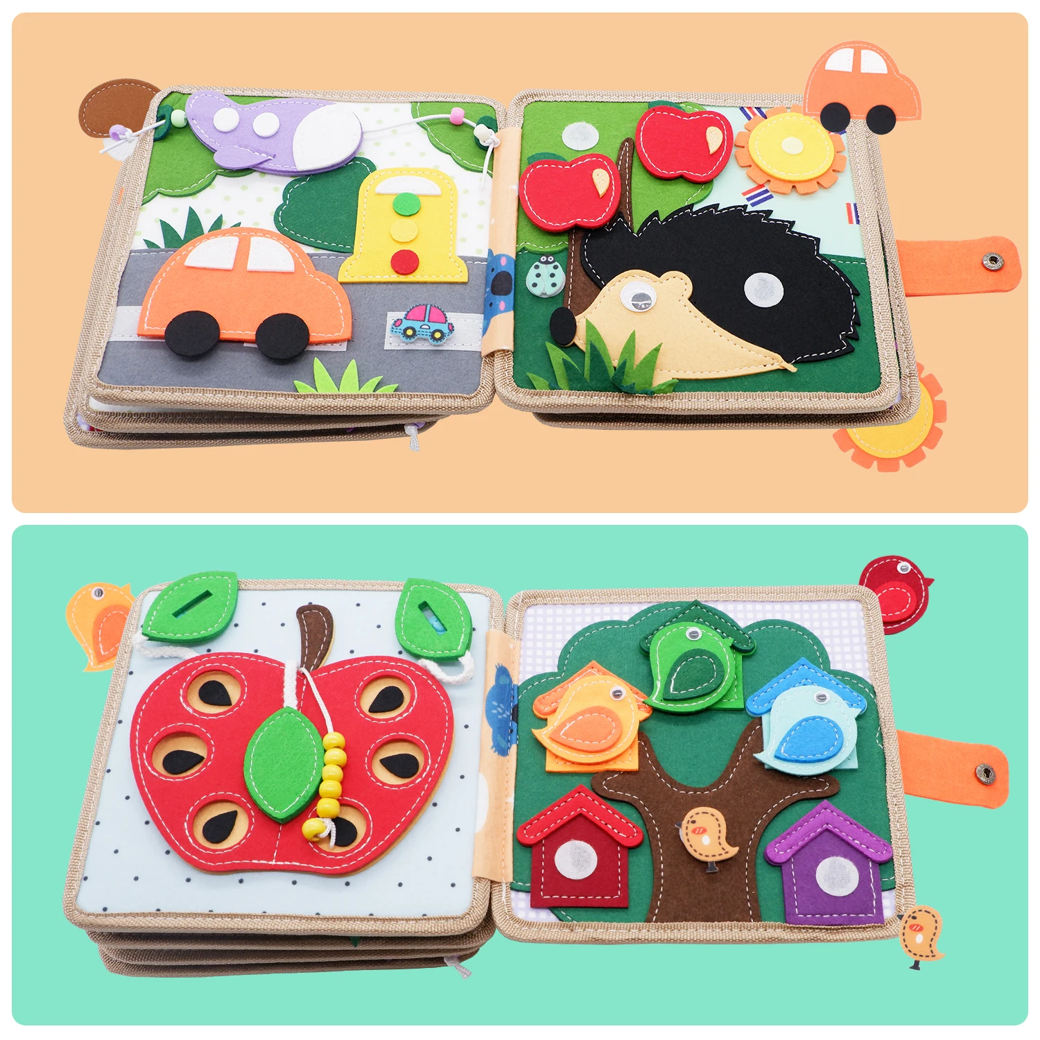 Baby Toy Soft 3D Cloth Book First Book Montessori Infant Early color Cognitive Educational Toys Learning Basic Life Skills Toys