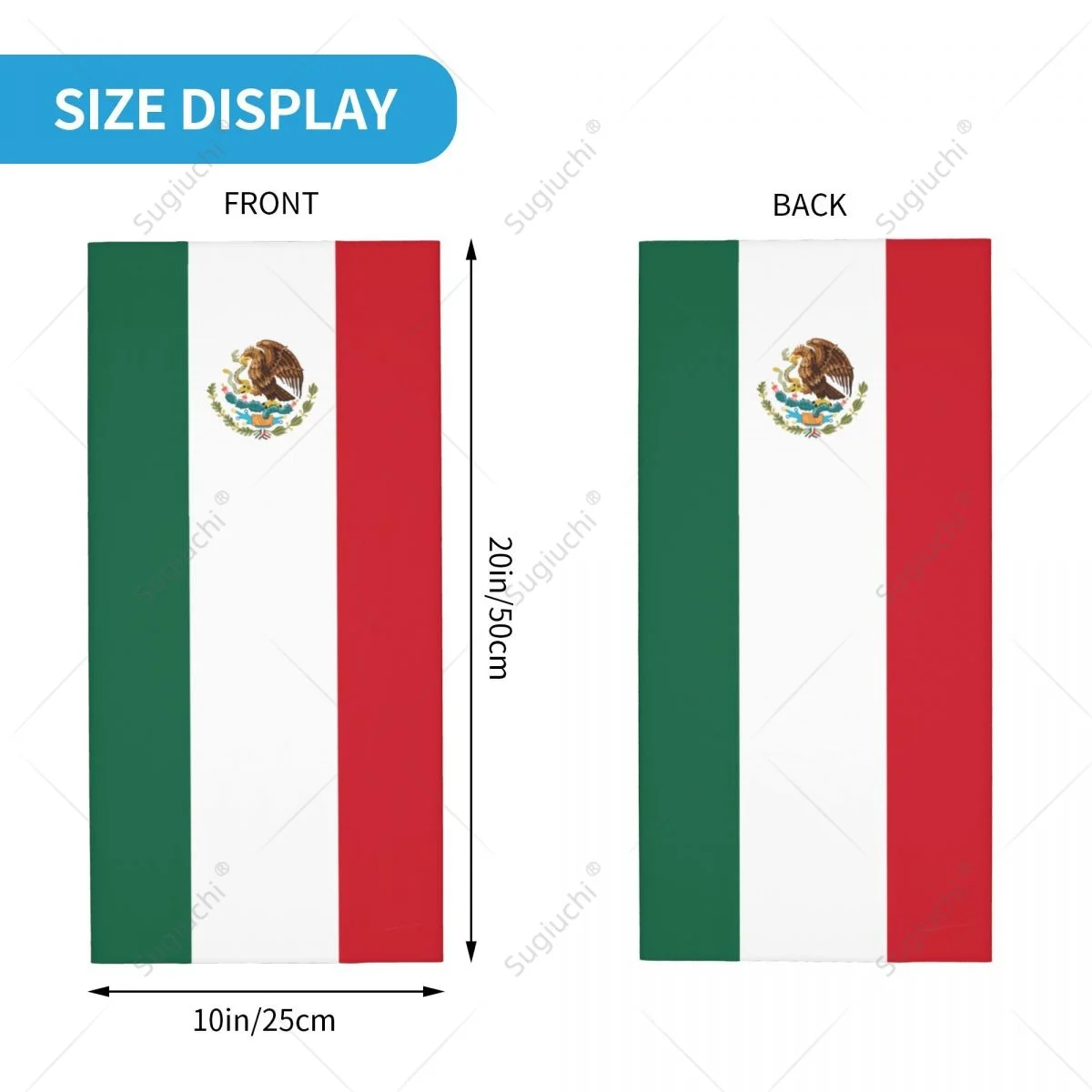Unisex Mexico Flag Neckerchief Scarf Neck Face Mask Scarves Neck Warmer Seamless Bandana Headwear Cycling Hiking - view 4