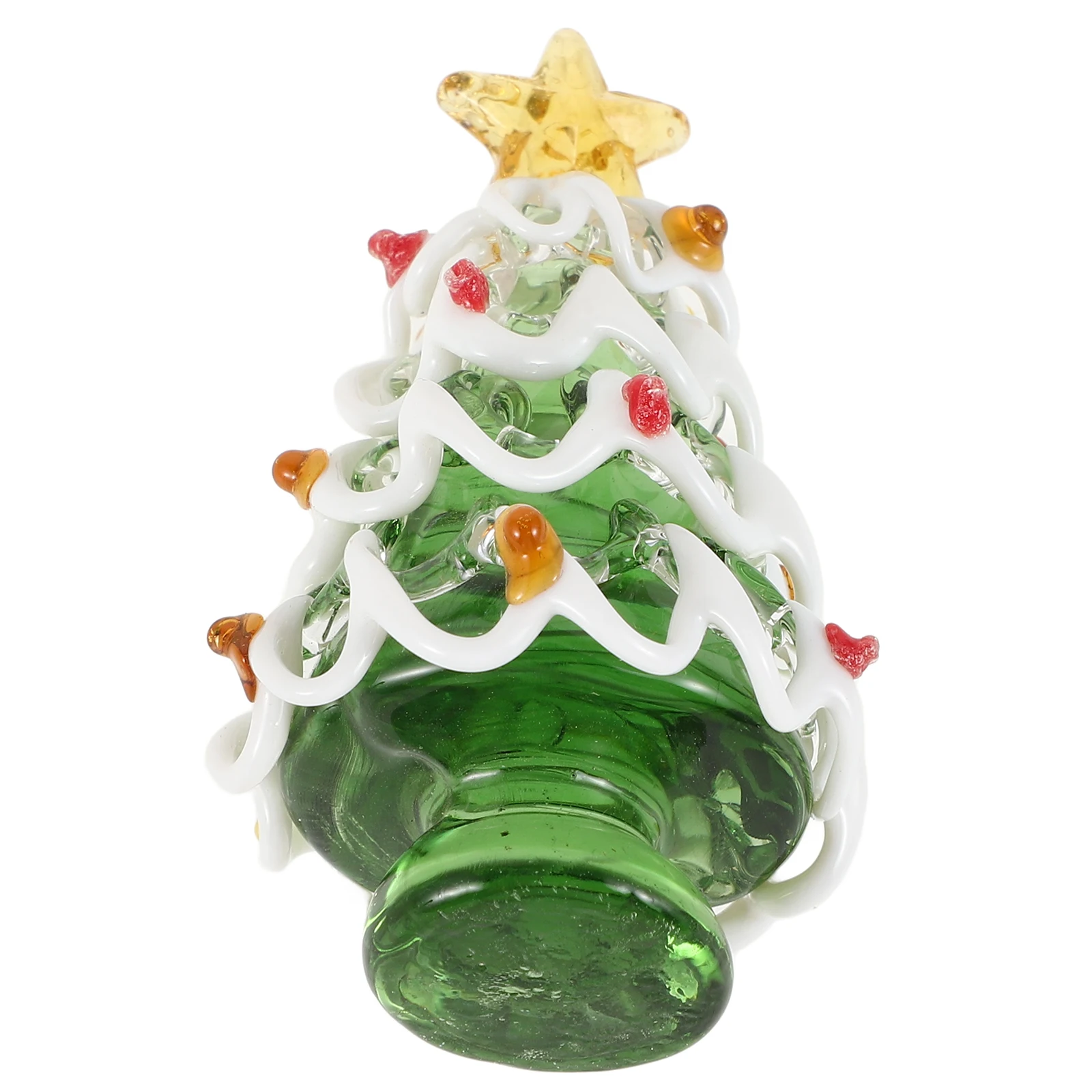 

Desktop Christmas Trees Glass Craft Xmas Decor Small Tree for Fireplace Table Centerpiece Holiday Party Ornament Display