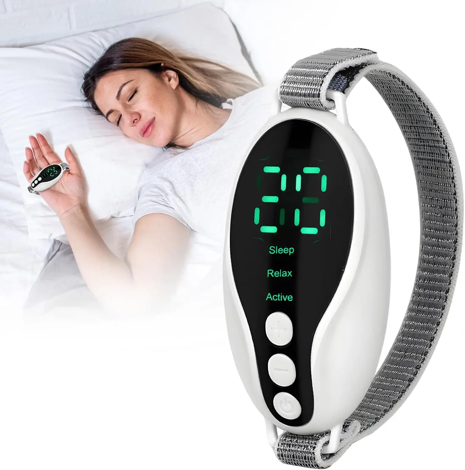 

New Microcurrent Sleep Aid Device EMS Sleep Aid Machine Sleep Instrument for Insomnia Stress Anxiety Relief Palm Pulse Massager