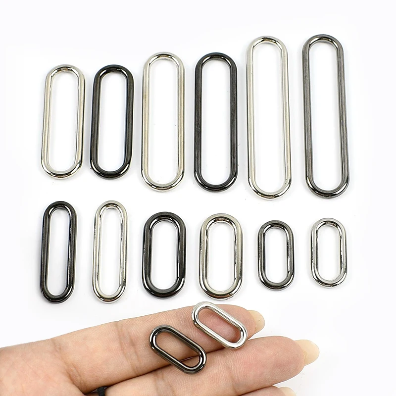 

10PCS 15/20/25/32/40/50/60mm Metal O Ring Buckles for Bag Strap Webbing Connector Clasp Dog Collar Buckle Bags Hardware Fastener