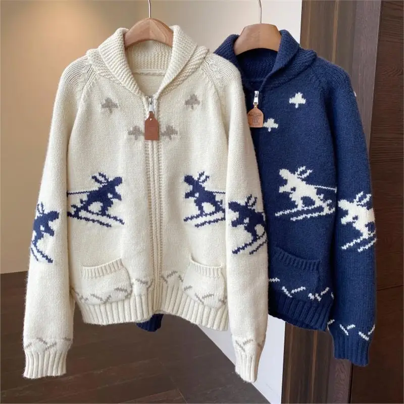 

Recommendation! Heavyweight Texture Sweater Cardigan Women's Sle Autumn Winter Thiened Slimming Age-defng Aosphere Se...