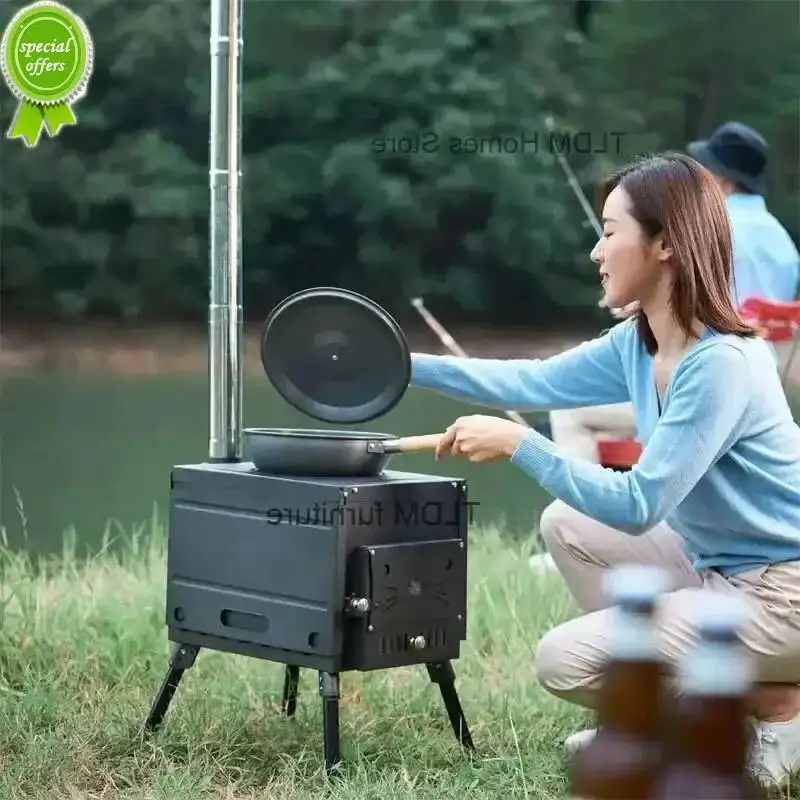 Steel Heater Firewood Stove Stainless Patio Wood Tent Smokeless Heater Portable Roasting Heaters Outdoor Stove New Camping Z
