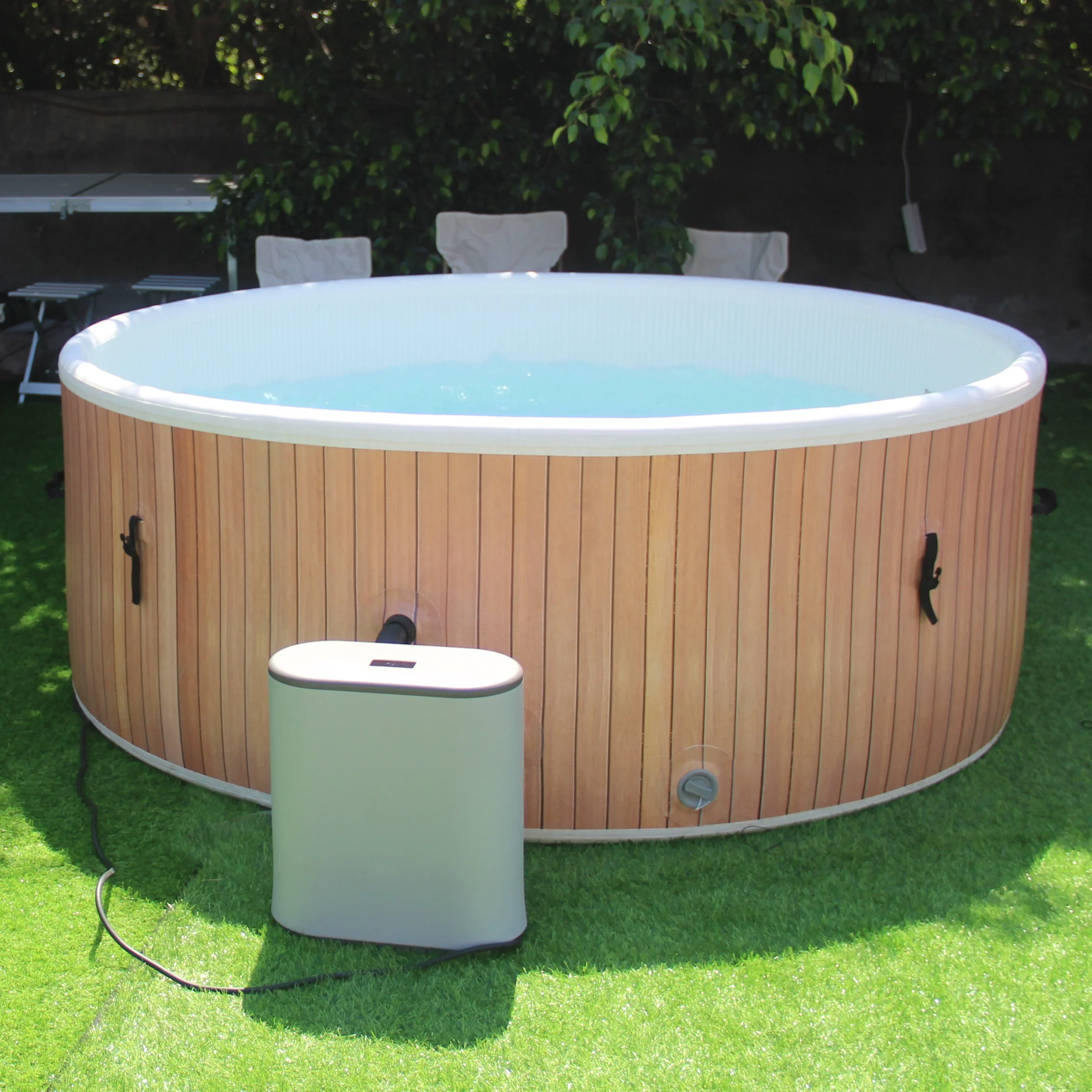 

Inflatable Hot Sale Spa Pool Round Shape Garden Spa Tub With Cover 4-6 People Swimming Spa Pool