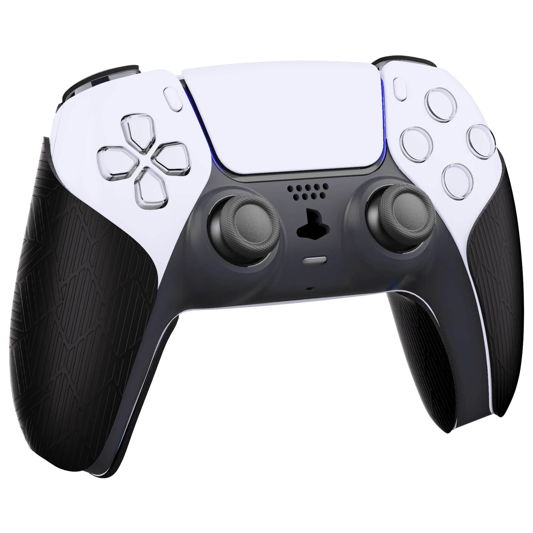 PlayVital-Cinta de silicona antideslizante para mando de ps5, empuñaduras para mando de ps5, accesorios con pegatinas de gatillo, color negro