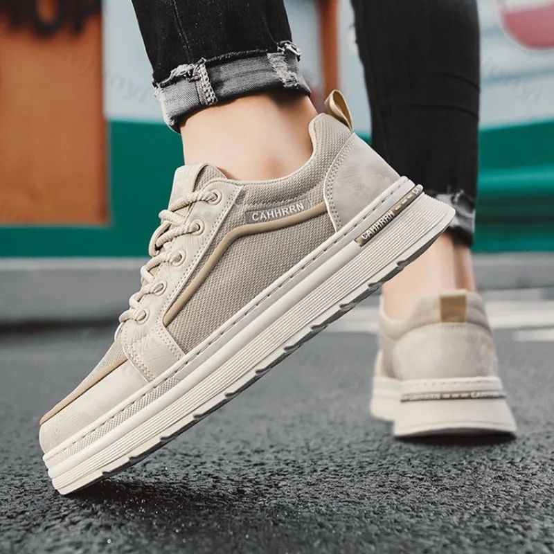 

2025 Autumn Men's Niche Design Low Top Casual Thick Soled Sports Shoes Fashion Trend Mesh Breathable Comfortable Chunky sneakers