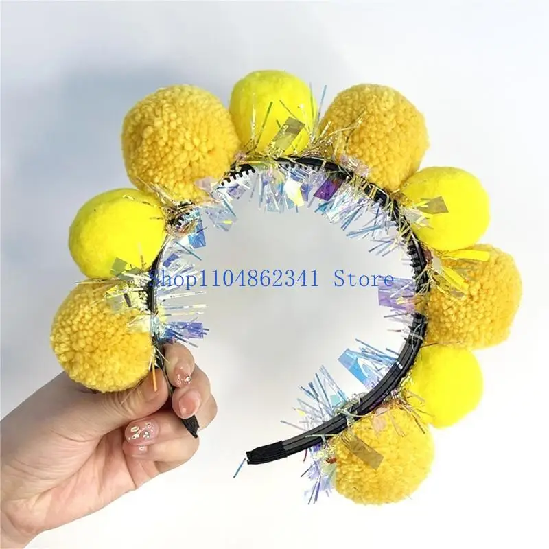 5asd Attention-grabbing Dancer Headwear Novelty Flapper Hairband Dress for Music Festival Halloween Dancing Costume