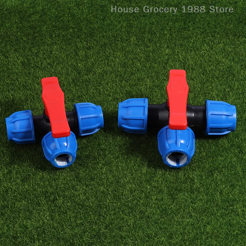 

20/25/32MM PE 3-Way Ball Valve Tube Tap Water Splitter Plastic Quick Valve Connector Irrigation Water Pipe Fittings