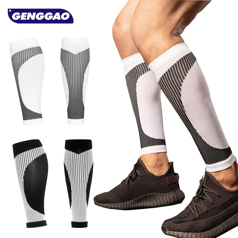 1Pair Calf Compression Sleeve Men and Women - 20-30mmHg Shin Splint Compression Sleeve Recover Varicose Veins, Pain Relief