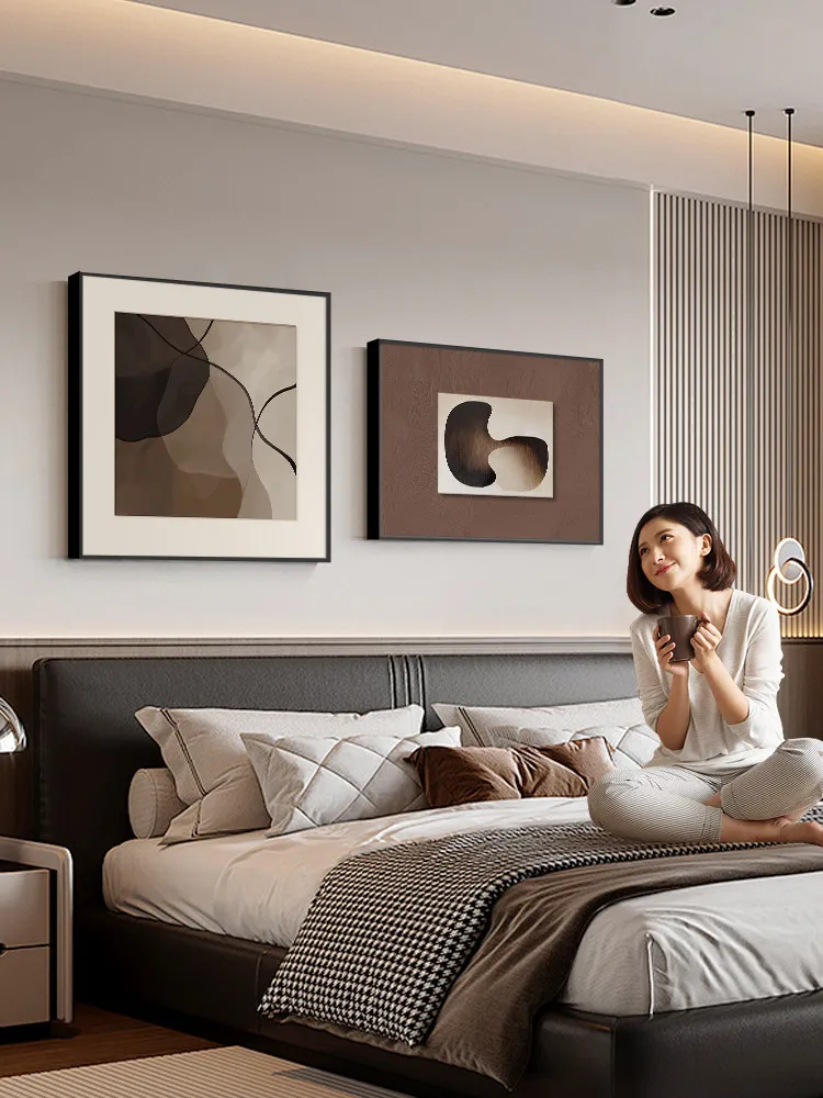 

Декоративные картины, современный свет, роскошная главная спальня, прикроватное украшение, картина, высокий смысл, абстрактная подвесная картина для спальни