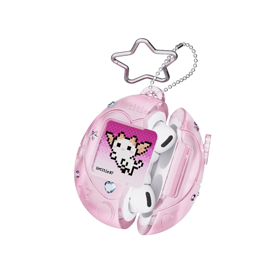 かわいいたまごっちスタイルの Airpods 4/Pro 2/1 イヤホンケース透明