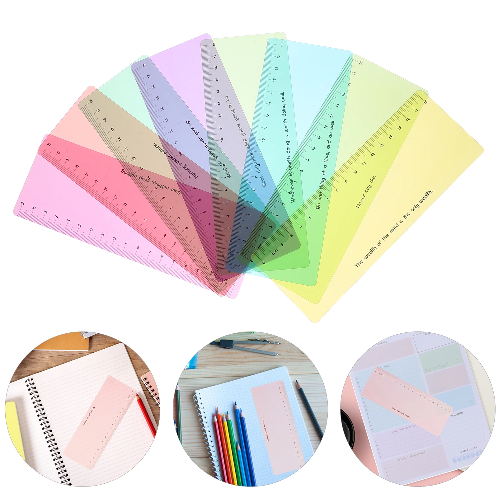 

Colorful PET Reading Guide Bookmark Large Scale Ruler Kids Students Highlight Strips Bookmarks Reading Tracking Marker Tools
