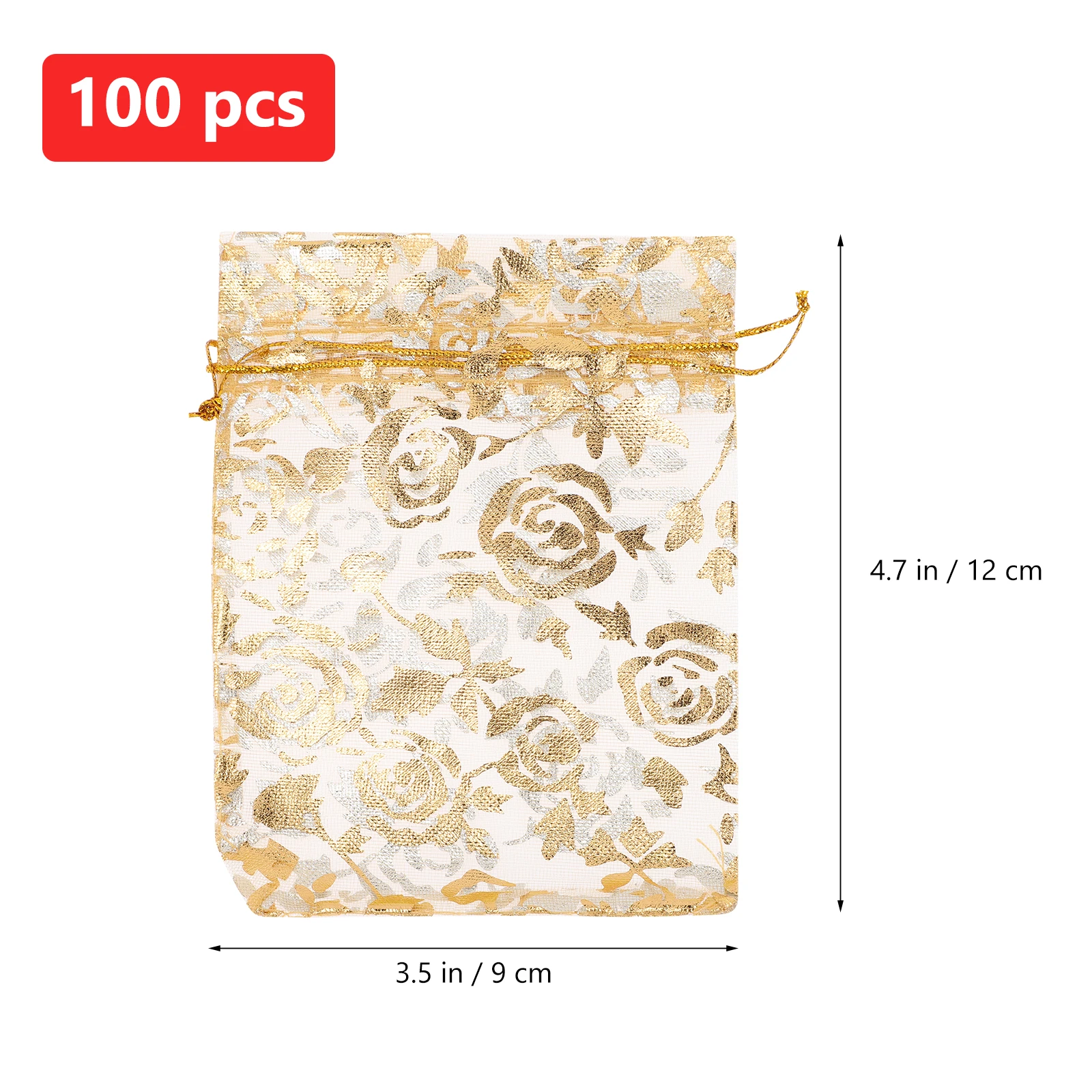 

100pcs Wedding C y Bags Drawstring Yarn Lightweight Portable Reusable Premium Material Storage Jewelry Gifts Party Supplies