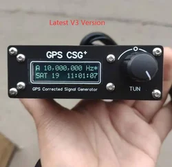 GPS CSG+ V3 GPSCSG GPS Disciplined Oscillator GPSDO GPS Corrected Signal Generator 10KHz-220MHz Dual-Channel output For Audio