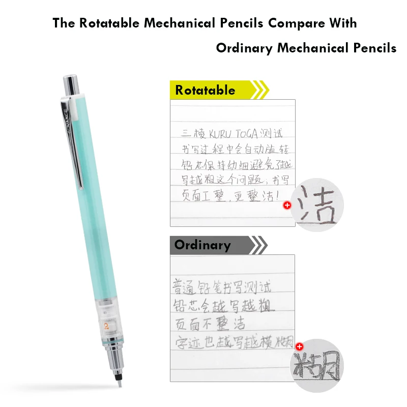 Uni Mechanical Pencil or Refill Set, KURA TOGA Auto Lead Rotary Advance Anti-Broken Core Japan Stationery механический карандаш