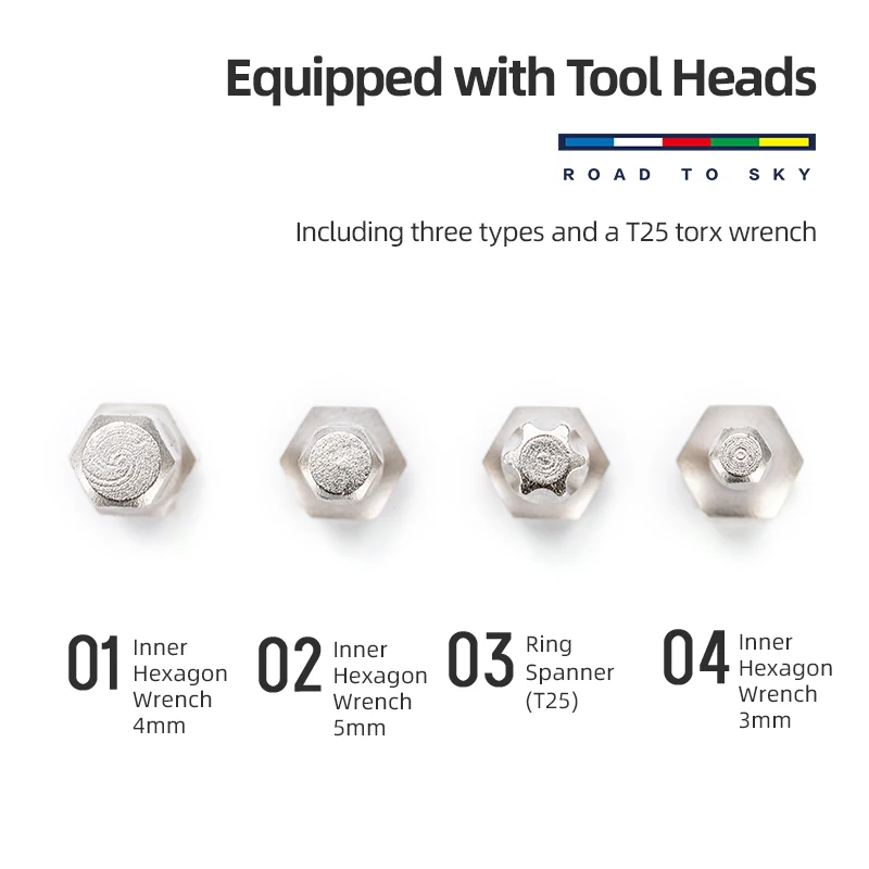 ROCKBROS ROAD TO SKY Bicycle Repair Tools Concealed Handlebar Plug Tools Set Hexagon Wrench Maintenance Tools Bike Accessories
