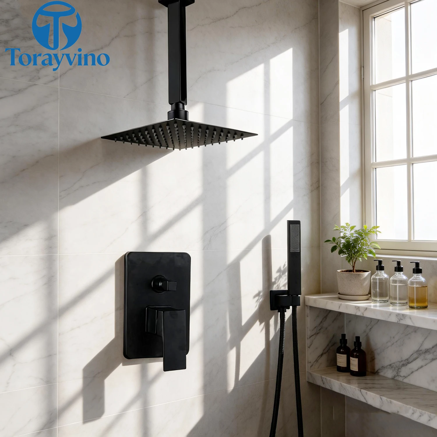 bathroom shower system and faucet matte black 8 10 12 16 inch brass shower head kit banheiro wall ceiling mounted mixer faucets