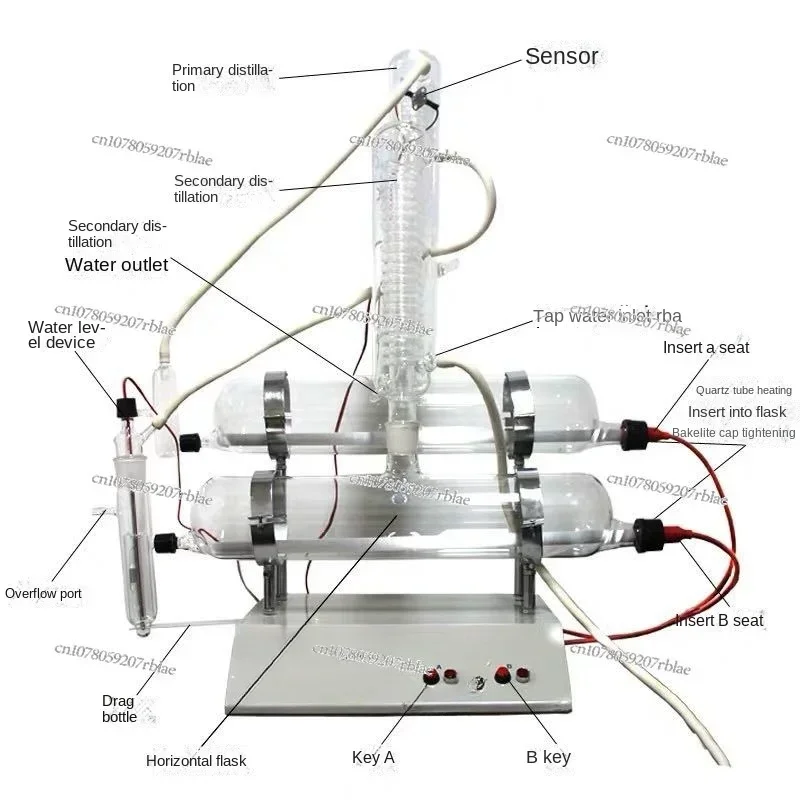 Lab-Quality Water: Compact Dual Distillation Water Machine - Pure and Contaminant-Free for Accurate Lab Experiments!