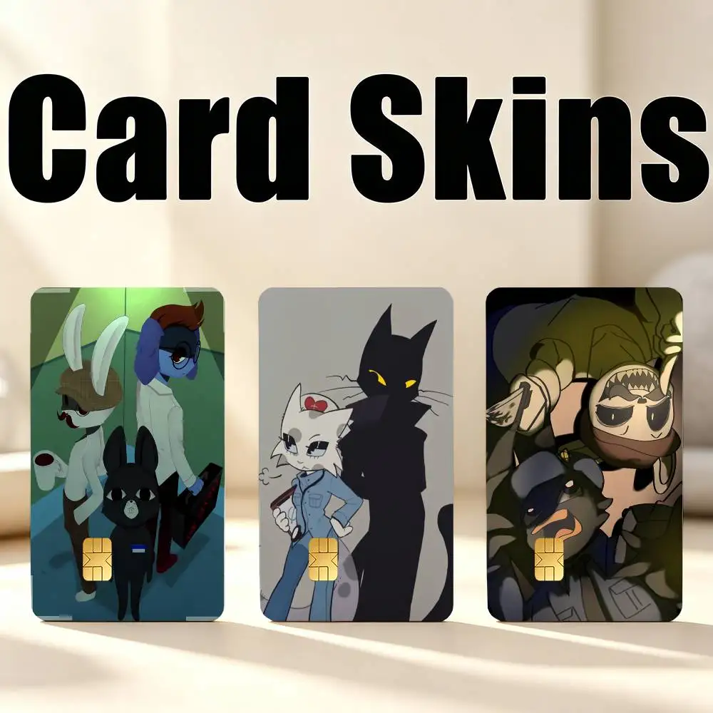 Animal GAME H-Hospital 1Set 4Pcs Waterproof Card Skin Stickers for Credit Bus IC Cards