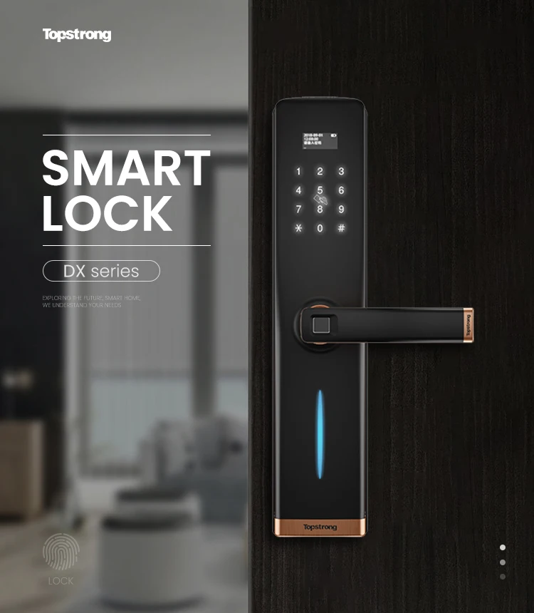 Design High Security Electronic Control Home handle Smart Door Lock