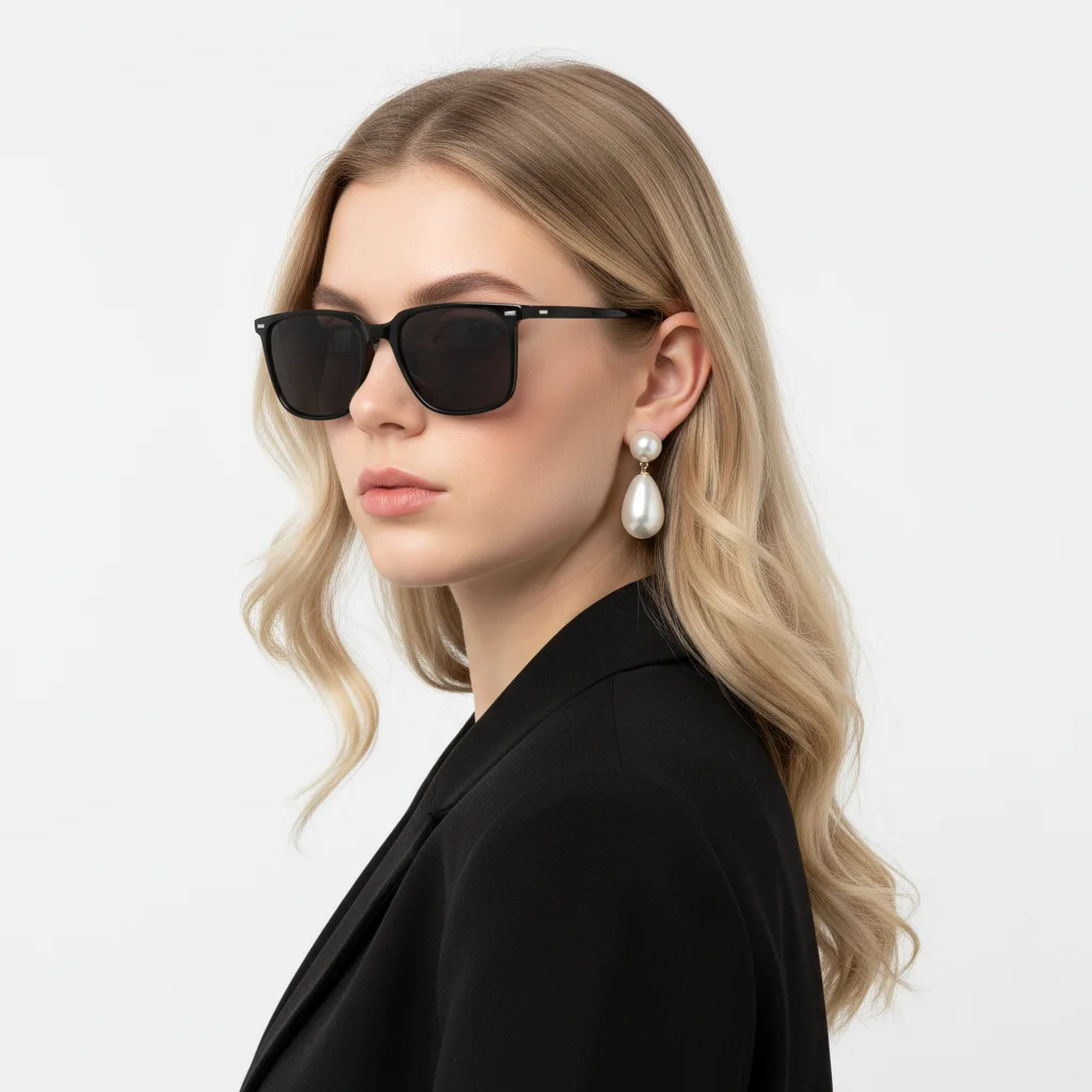 Herren- und Damen-Sonnenbrille mit Schutz, Leichtem PC-Rahmen, Gebogenem Rutschfestem Komfortablem Design für Outdoor und Autofahren