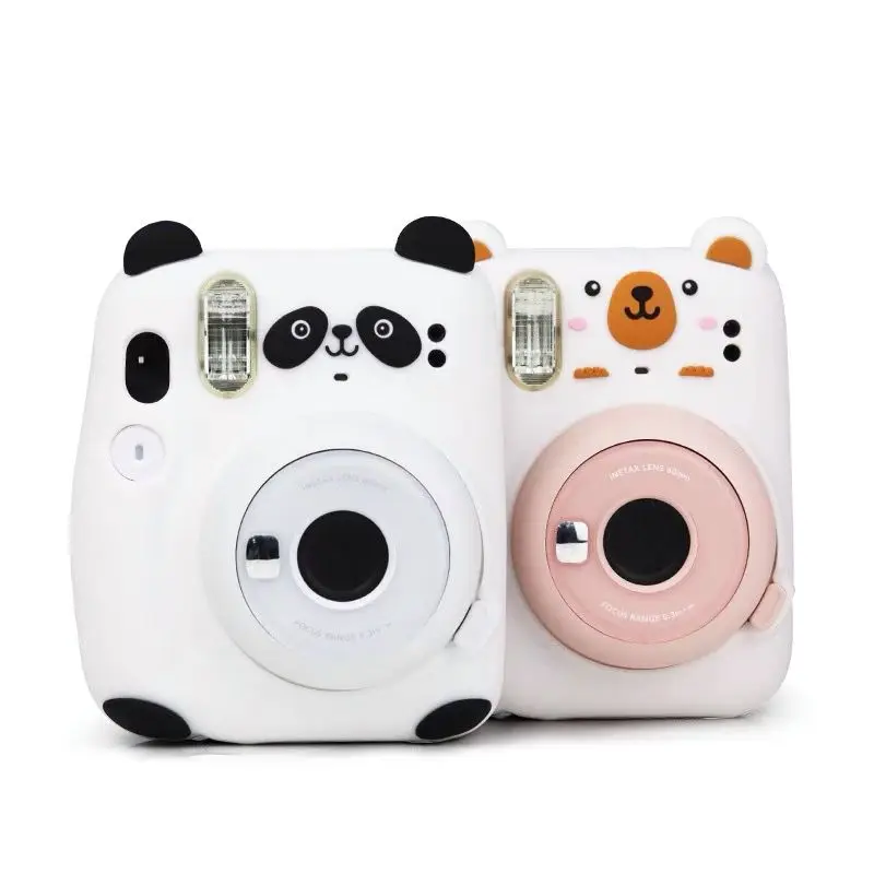 Soft Silicon Cartoon Panda Bear Case Body Cover Protector for Fujifilm instax mini 11 Instant Film Camera Protective Video Bag